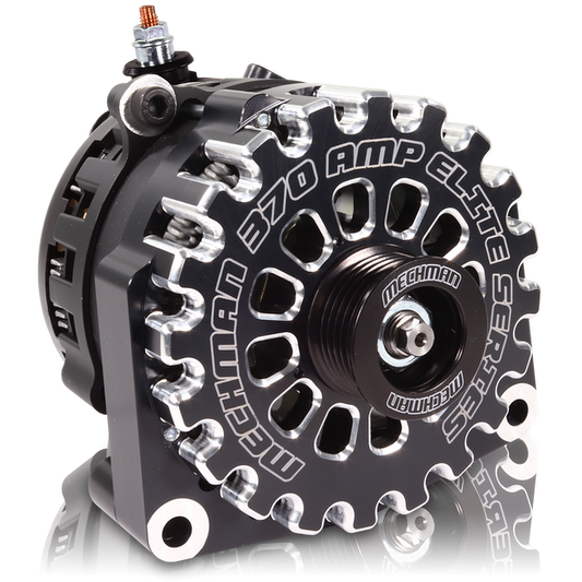 MECHMAN 370 Amp Black Billet Alternator for 14-18 GM Truck