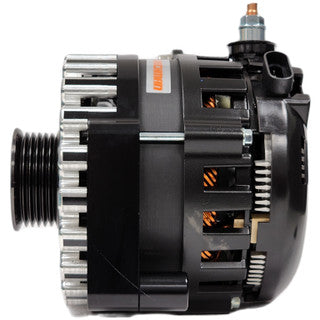 250 Amp Black Billet High Output Alternator for GM 2 pin WITH RVC Bypass 250 Amp Black Billet High Output Alternator for GM 2 pin WITH RVC Bypass